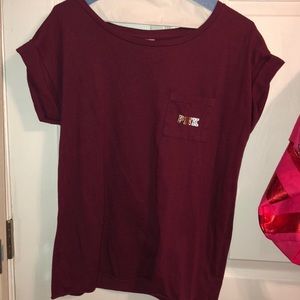 victoria’s secret pink pocket tee